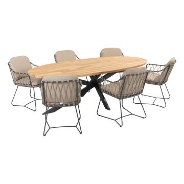 Outdoor 6 Seat Dining Set Prego & 240cm Table