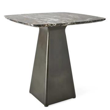 Equilateral Side Table Marble/Bronze