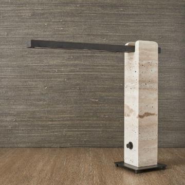 Director Table Lamp - Travertine