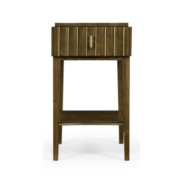 End Table with Drawer Reeded
