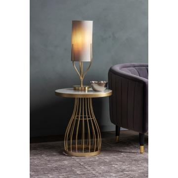 Dinlasa Table Lamp with Fabric Shade - Gold