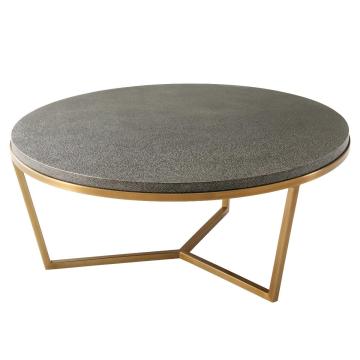 Small Round Coffee Table Fisher in Tempest Shagreen