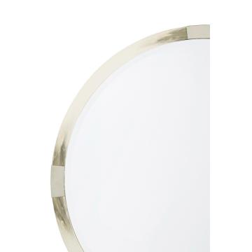 Cutting Edge Round Wall Mirror in White