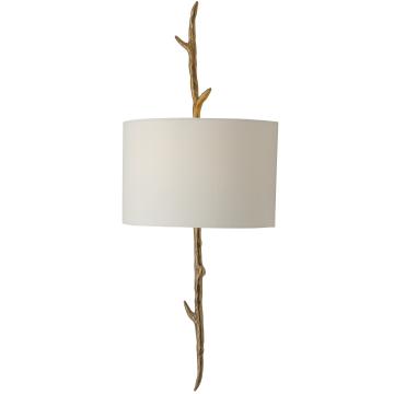 RV Astley Wall Light Nostelle with Brass Twig - Left Hand Facing