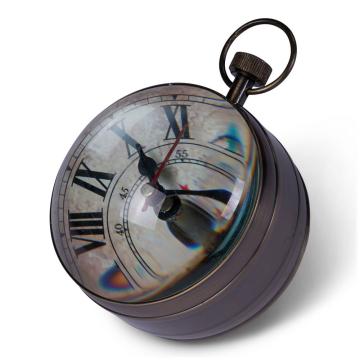 Eye of Time Clock in Brass