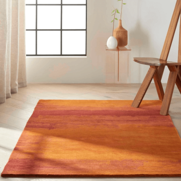Luster Wash Rug in Rust