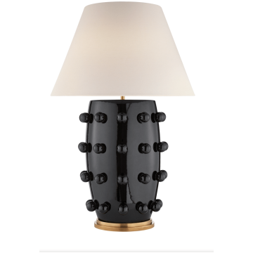Linden Table Lamp Large | Black Porcelain