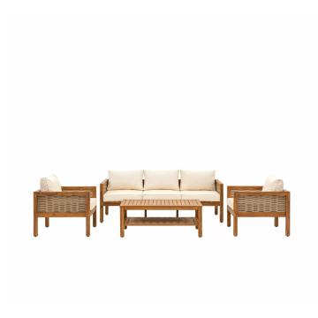 Marco Outdoor Lounge Set Teak and Weave 