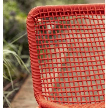Soraya Outdoor Lounge Chair with Footstool Orange