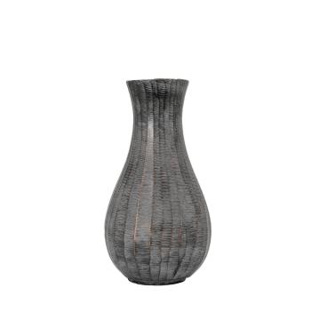 Alita Fluted Vase Small Antique Grey