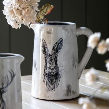 Hare Pitcher Vase Medium Distressed