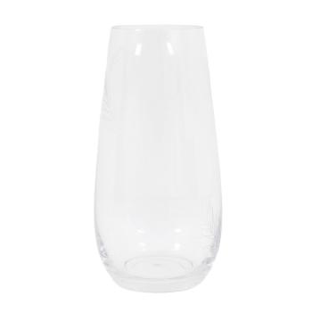 Feather Motif Vase Small Clear