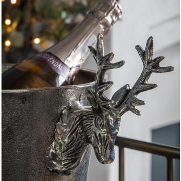 Stag Wine Bucket Large Aluminium