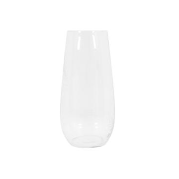 Feather Moif Vase Large Clear