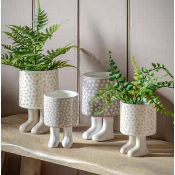 Salsa Planter With Feet Large Beige