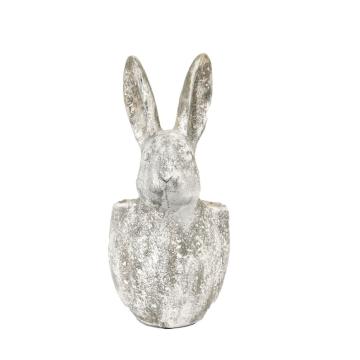 Bunny Pot Large Distressed White