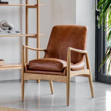 Camerra Armchair Brown Leather
