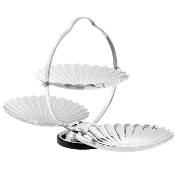 Serving Stand Beatrice in Silver Nickel