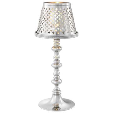 Evreux Tea Light Lamp in Silver Nickel
