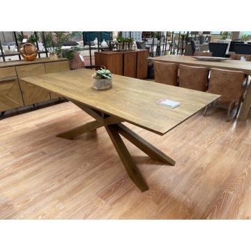 Clearance Pavilion Chic Hudson Rustic Oak Dining Table 200cm