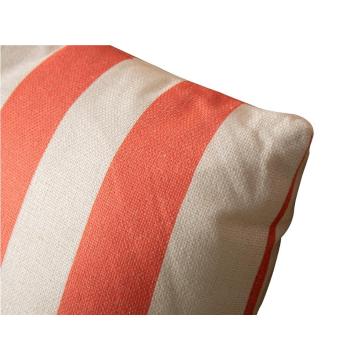 Burnt Orange Stripe Square Scatter Cushion