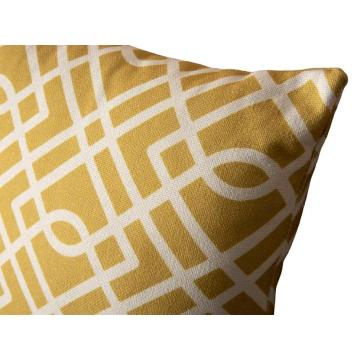 Ochre Maze Square Scatter Cushion