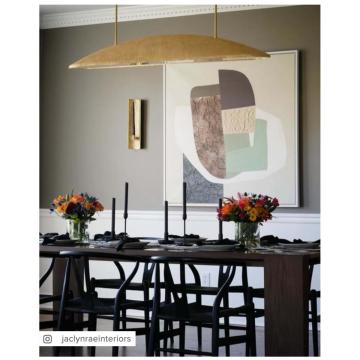 Utopia Large Linear Pendant in Gild with Frosted Acrylic