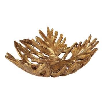 Oak Leaf Metallic Gold Bowl