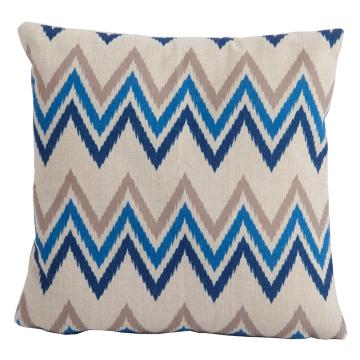 Zig Zag Blue Outdoor Scatter Cushion