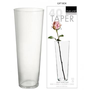 Vase Tapered Clear H40cm