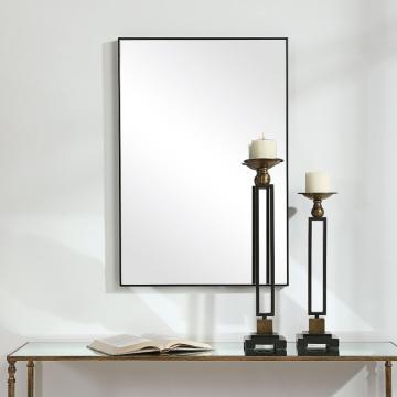 Simple Slim Frame Mirror Black