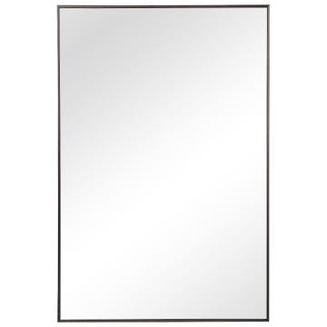Simple Slim Frame Mirror Gunmetal Grey