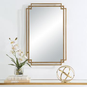 Deco Mirror Brushed Gold