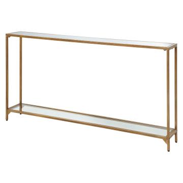 Slimline Console Gold Finish