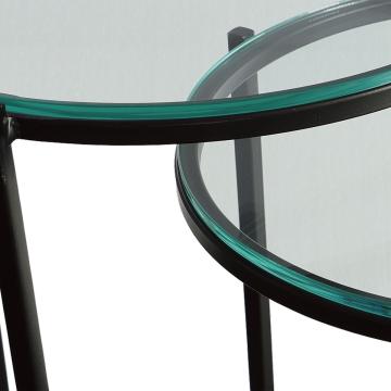 Orbit Nesting Side Tables Black & Glass