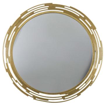 Rennes Gold Round Wall Mirror
