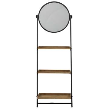 Miserden Leaner Ladder Shelf with Mirror