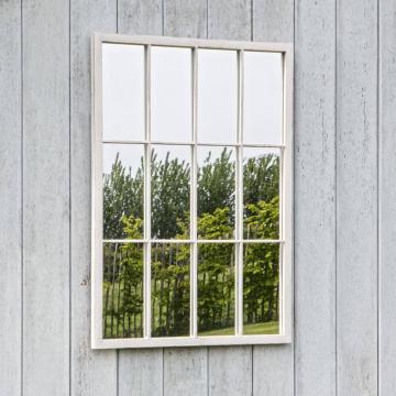 Grayston Outdoor Window Mirror in White