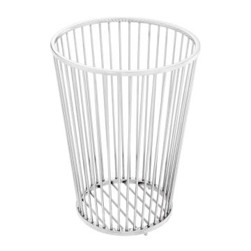 Waste Paper Basket Baleana in Silver Steel