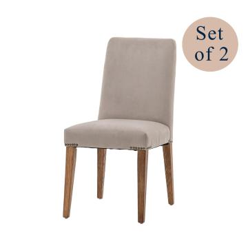 Windsor Chair Dove Velvet - Set of 2