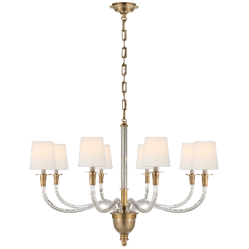 Vivian Large One-Tier Chandelier | Antique Brass