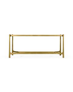Gilded rectangular coffee table (Antiqued mirror)