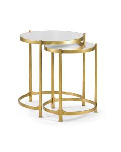 √É‚Ä∞glomis√É¬© & gilded iron round nest of two tables
