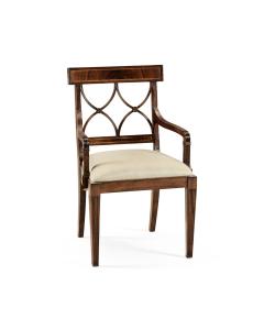 Regency Mahogany Curved Back Arm Chair