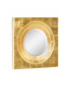 Gilded framed round mirror