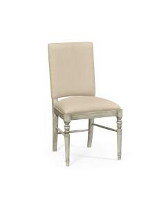 Jonathan Charles Upholstered Side Chair in Rustic Grey Acacia