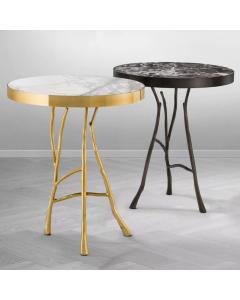 Eichholtz Side Table Veritas - Bronze Finish | Brown Marble Top