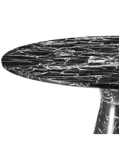 Turner Marble Effect Dining Table - Black