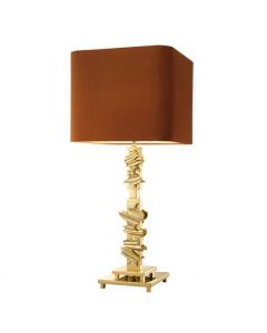 Table Lamp Abruzzo with Orange Velvet Shade