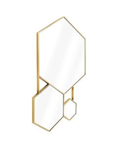 Hexa Wall Mirror - Gold